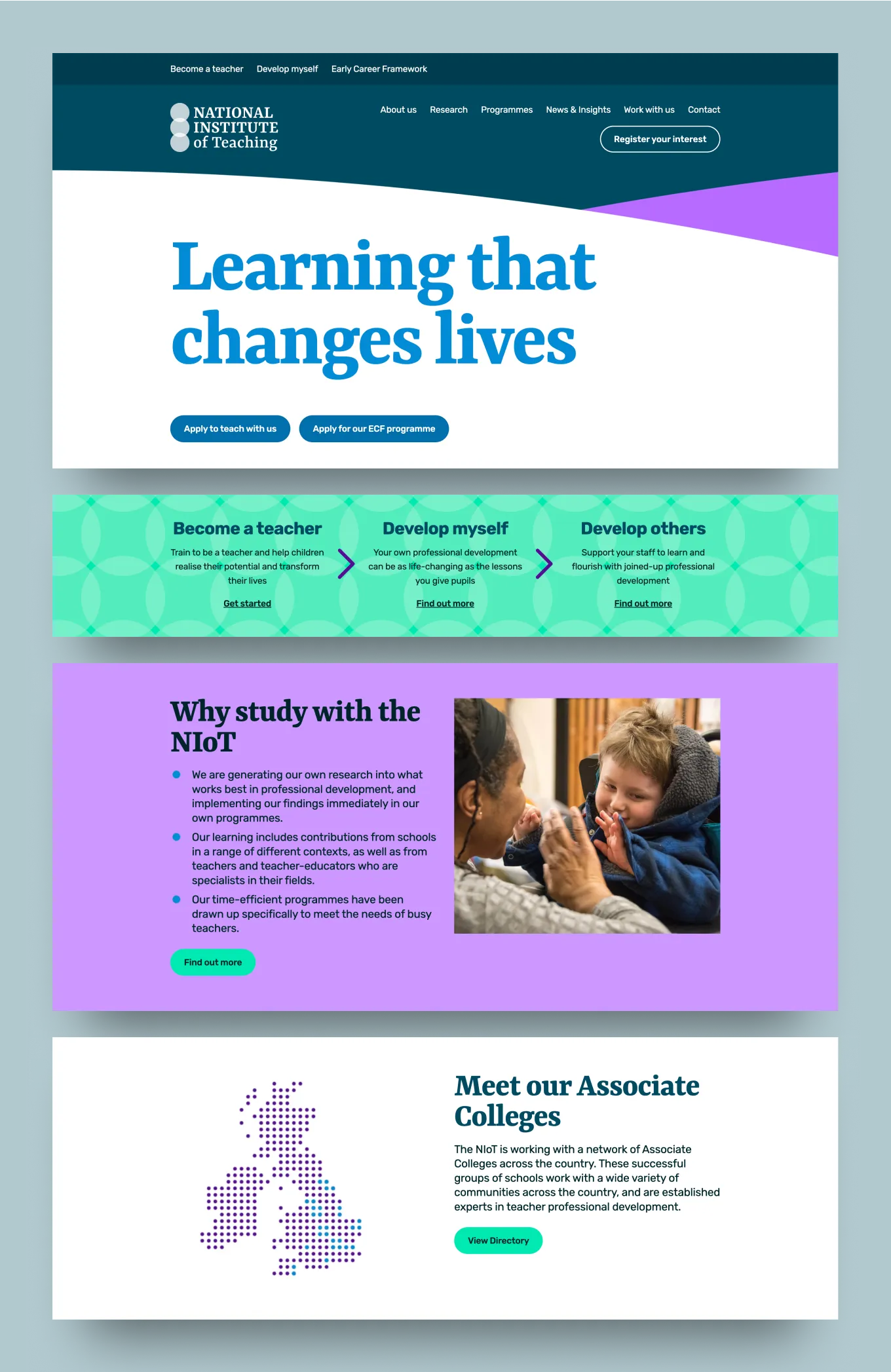 Screenshots of various components on desktop