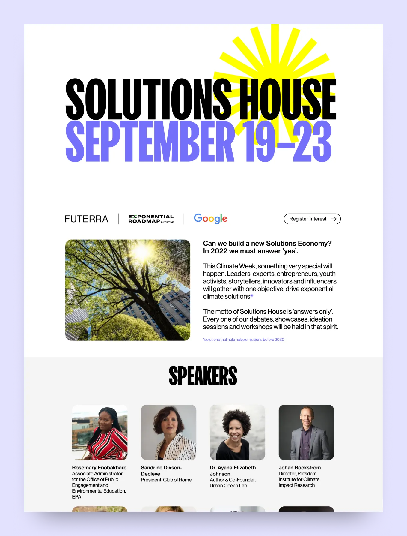 Solutions House homepage on desktop